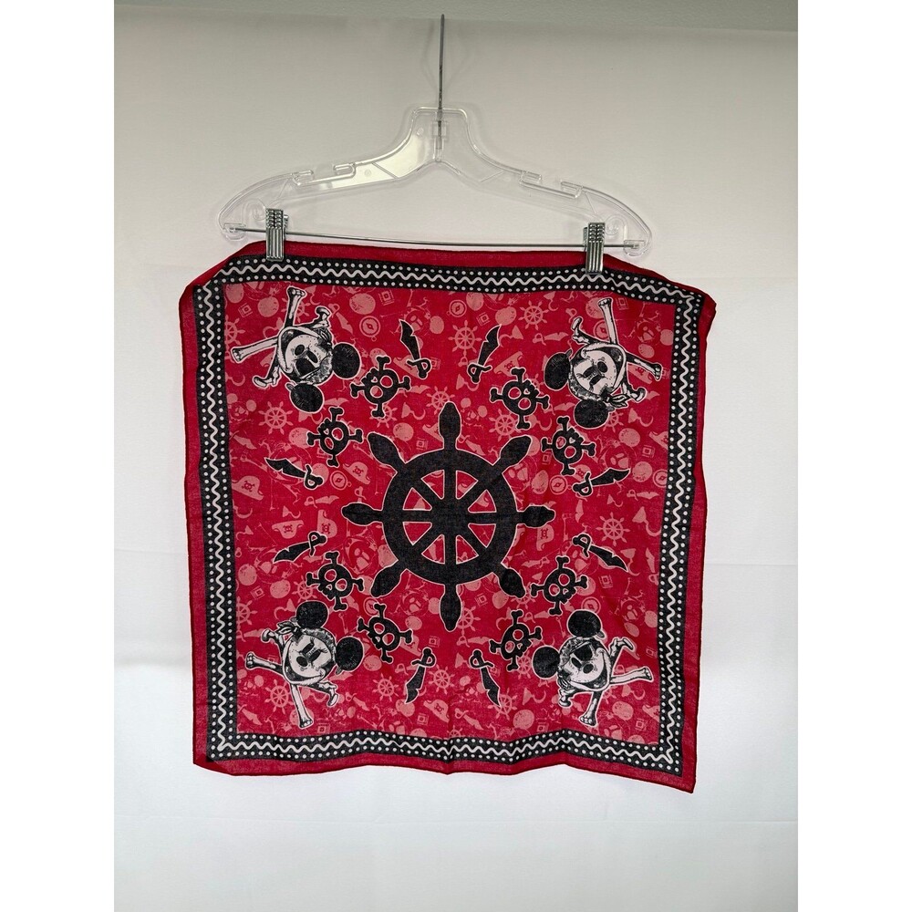 Disney Cruise Line Mickey Pirate Scarf 21”x21”